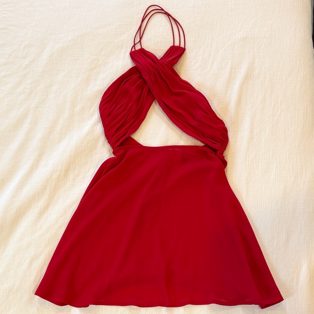 Nasty Gal Red Halter Mini Dress 💃🏻
